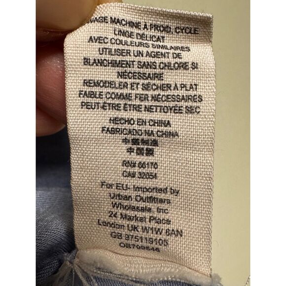 FREE PEOPLE Voyage T-Shirt, Sky, Oversized V-Neck, Sz XS - Picture 8 of 9